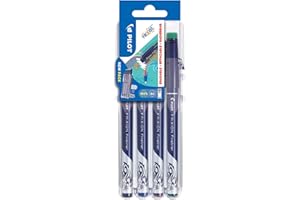 Pilot FriXion Fineliner - Set évolutif par 4 - Noir, Bleu, Rouge, Vert - Pointe Fine