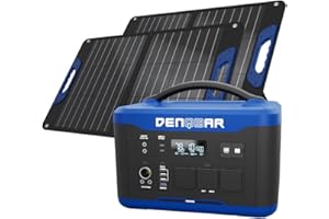 DENQBAR 3000 W Solargenerator mit 2x Solarpanel NQB S100, LiFePO4 1408Wh Mobiler Stromspeicher mit 230V, 2x 100W Solarmodul - Reise, Outdoor, Wohnmobil, Notstromaggregat