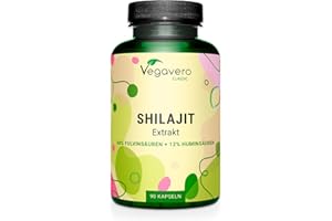 Himalayan Shilajit Resin 1300mg Vegavero® | 60% Fulvic Acid + Humic Acids | 60:1 Shilajit Resin Himalayan Extract | NO Additives | 3 Month Supply | 90 Shilajit Capsules | Vegan