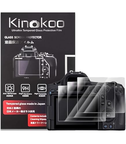 BROTECT Glas Screen Protector voor Canon EOS M6 Mark II (3 Stuks) Schermbeschermer [9H Hardheid, Beschermglas-Folie niet Gehard Glas