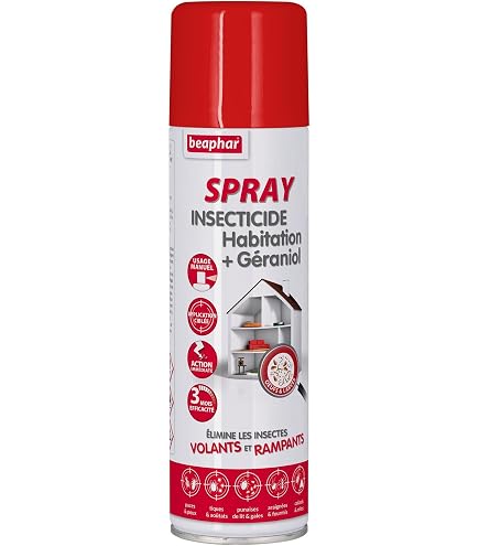 Spray Insecticide Choc TONER 1L - Anti Cafards, Fourmis, Punaises, Moustiques - Effet Immédiat & Rémanent - 7