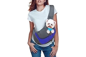 LONTG Sac de Transport Chat Chien Sac Bandoulière Réglable pour Animaux de Compagnie Sac Transport Chiot Lapin Sac à Main Épaule en Maille Respirant Sac de Voyage avec Pochette pour Shopping Extérieur