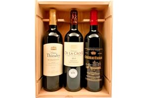 Coffret Grands Vins de Bordeaux - 1 Cru Bourgeois du Médoc 2015 + 1 Cadillac Côtes de Bordeaux 2016 + 1 Bordeaux 2016 !