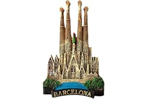MUYU MAGNET Aimant de réfrigérateur 3D souvenir de Barcelone Espagne, décoration de la maison et de la cuisine, aimant de réfrigérateur Barcelone Espagne