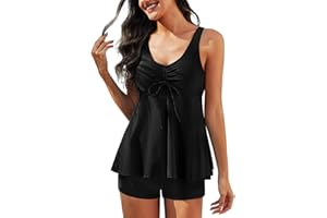 UMIPUBO Bañador Mujer Talla Grande Tankinis Estampado de Moda 2 Piezas Traje De Baño Bañadors Reductor Vientre Plano Push Up Bikinis