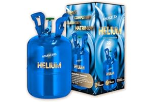 SPARKLERS CLUB Stazione di gonfiaggio per 50 palloncini elio 99,9% di gas, caramella usa e getta, riciclabile, capacità 0,40 m3, ideale per compleanni, matrimoni e battesimi (20 palloncini)