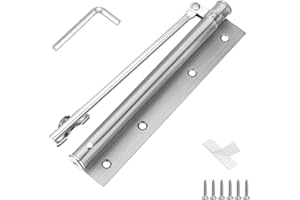 KLEHOPE Ferme Porte, Réglable Ferme Porte à Ressort, Acier Inoxydable Ferme-Portes Hydraulique à Ressort, Capacité de Charge Max 30kg, pour Portes Intérieures et Extérieures, Maisons, Bureaux