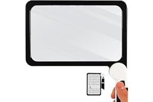 LZHIOS 5X Magnifying Glass with Light, Lightweight Handheld Magnifier for Reading, Magnifier with 48 LED Light and Anti-Glare Lens, 3 Dimming Modes, Suitable for Seniors Reading Small Print