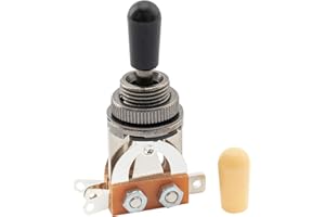 Musiclily Selettore 3 Posizioni Toggle Switch per Chitarra Elettrica Les Paul LP, Cosmo Nero Pomello Nero