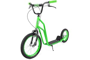 Xootz Kids BMX Scooter, for Beginner and Intermediate Riders, Green