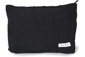 KMANGMAN 1 Pcs Kosmetiktasche,Schminktasche,Tasche,Kleiner Kulturbeutel Damen,Cord Kosmetiktasche,Makeup Organizer,Kulturtasche,Make-up Taschen,Waschtasche für Reisen,Damen,Mädchen(Schwarz)