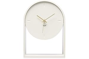 Kartell Air du Temps Tischuhr, Plastik, Weiß, 21.5 x 8 x 30 cm