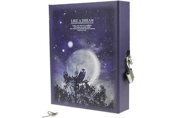 YJZQ Carnet Secret Cahier de cadenas Journal Intime Cahier avec Couverture de Serrure Bloc-notes Serrure avec Cadenas à Clef en Cartonné Bloc note cadeau pour Conserver Souvenir et Memoire