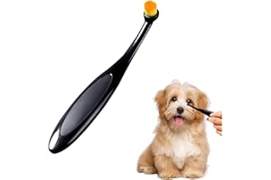 JNAWA Tear Stain Remover - Dog & Cat Eye Grooming Comb Soft Bristles Cleaning Brush for Removing Crust & Mucus