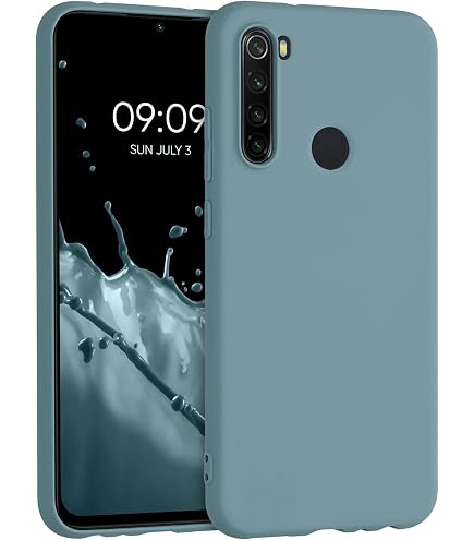 Handyhülle Für Redmi Note 8 / Note 8 2021 (6.3") – Stoßfestes TPU-Silikon, Schlankes Design, Rutschfest, Rauchblau