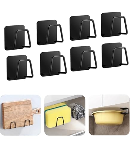 6 Ganci Portaspugna Autoadesivi | Acciaio Inox | Senza Foratura | Per Cucina E Bagno - Foto 14