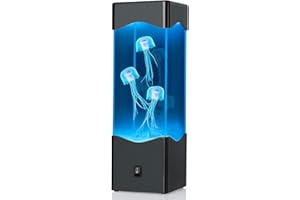 APEXXUS Quallen Lampe, LED Lavalampe Quallen Aquarium mit Farbwechsel für Home Office Dekor, Stimmungslicht Quallen Licht Geburtstag Urlaub Weihnachtsgeschenke für Kinder und Erwachsene