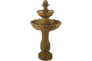 SMART Garden Fontaine bain d’oiseaux solaire Kingsbury à 3 étages pour jardin