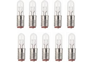 ShuoHui E5 1 W 12 V, bulbs for replacement bulb E5/E5.5 12 V, light chain candle arch, dimmable, warm white, 2400 K bulbs for light arch, Christmas, Christmas pyramid candles (20)