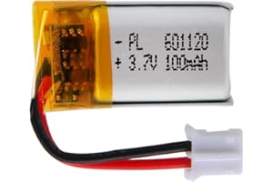 HOSIFIY Akumulator 3,7 V Lipo, 3,7 V 100 mAh 601120 Jony litowo-polimerowe ze złączem 2P-PH o rozstawie 2,0 mm