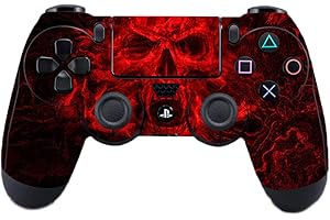 SKINOWN Skin Sticker für Sony PlayStation 4 DualShock Wireless Controller (Skull Red)
