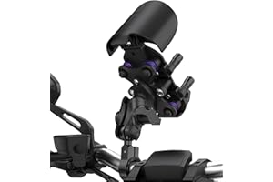 iMESTOU Soporte Antivibración para Teléfono Móvil de Motocicleta con Base Esférica de 2,5 cm Adecuado para Manillares de 12 a 32 mm, Ampliamente Compatible con Smartphones de 5,4 a 7,0 Pulgadas