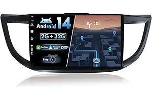 BXLIYER Android 14 IPS Autoradio para Honda CRV (2012-2016) - 2G+32G - Inalámbrica CarPlay + Android Auto - Gratis Cámara Trasera - 10.1 Pulgada 2 DIN - Dab WLAN Volante Fast-Boot Split-Screen BT5.0