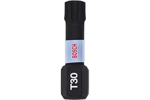 Bosch Accessories 2608522477 Lot de 2 embouts de vissage Impact Control T30 (25 mm, tige hexagonale, Pick and Click, accessoires visseuse à percussion)