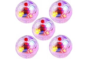 CAKEEYUM 5 PCS Cat Ball Motion Ghost Light Up Cat Balls LED Motion Activated Ball Light Up Dog Interactive Toys