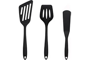 Dantolo 3PCS Espátula Silicona Cocina, Utensilios Cocina Silicona Resistente Al Calor Espátula Antiadherente Para Cocinar, Hornear y Mezclar