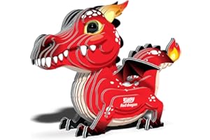 EUGY 085 Red Dragon Eco-Friendly 3D Paper Craft Puzzle