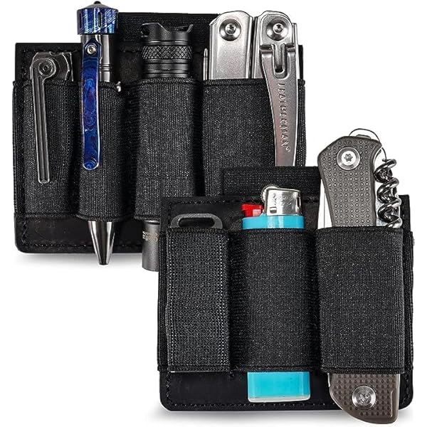 TACTICAL_GEEK Storage A5 EDC Aufbewahrungstaschen-Set, Mehrzweck-Haken und Schlaufen Gadget-Tasche, Kleine Werkzeugtasche, Trenner Taschenorganisator für täglichen Gebrauch, 500D Nylon Grün