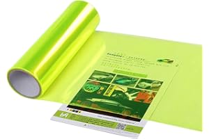 EBILUN Film teinté autocollant pour phare de voiture Jaune fluo