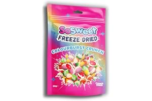 SoSweet Freeze Dried Sweets – Colourburst Crunch 50g | Intense Flavour | Crispy Fruit Candy Snack | Fun Sweet Treat