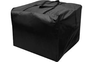 PANDAHUG Garden Cushion Storage Bag Furniture Seat Outdoor Cushions Covers with Zipper & Handles 210D Heavy Duty Waterproof Square Carrying Bag Transport Bag for Patio Furniture Chair Couch Pillow 81x81x61cm