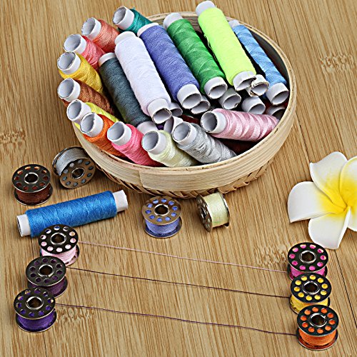 LIHAO Nähgarn Set 64-teilig Syngarn Polyester Nähmaschinengarn 32 Farben - 7
