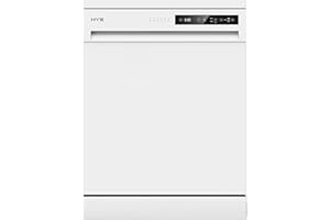 HYE Freestanding Dishwasher - Full Size 14 Place Settings Dishwasher Machine, Quiet 49dB, White, Energy Efficient Dishwashers Freestanding - DW0114PW25