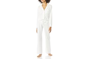 Amazon Essentials Women's Cotton Modal Long-Sleeve Shirt and Full-Length Bottom Pyjama Set