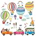 Produktbild Decowall DAT-1710 Transporte Autos Heißluftballon Fahrzeuge Flugzeuge Tiere Wandtattoo Wandsticker Wandaufkleber Wanddeko für Wohnzimmer Schlafzimmer Kinderzimmer