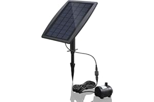 Meichoon Bomba Solar para Fuente con Panel 2.5W Kit de Bomba para Fuente de Estanque para Patio Jardín Decoración de Pecera MY04