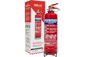 Firechief Core ABC Powder Fire Extinguisher 1kg - Small Fire Extinguisher Quick and Easy to Use - Multipurpose Use - Kitemark Certified to BS EN 3 - CXP1 Model