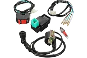 ESMUSSSEIN 5 Wiring Loom Kill Switch Coil CDI Spark Plug Rebuild Kit Fit for 110CC 125CC 140cc Pit Bike
