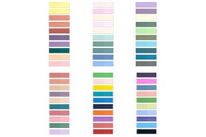 Fosdaling 1200 Stück Sticky Notes, 6 Sets transparente Haftnotizen in klein, aesthetic Pastell Klebezettel für Books, annotating und Index Tabs (Bunt)