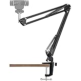Webcam Stand Desktop Suspension Boom Scissor Arm Mount Holder for Logitech Webcam C922 C930e C930 C920 C615