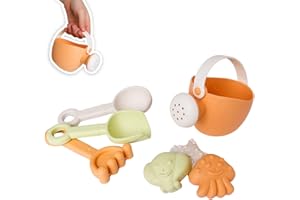 alldoro 60176 Il Mio Primo Giocattolo di Sabbia 7 Pezzi, Paletta, rastrello, Cucchiaio e 3 formine per la Sabbia, plastica Misto Paglia di Grano, Bambini a Partire dai 18 Mesi