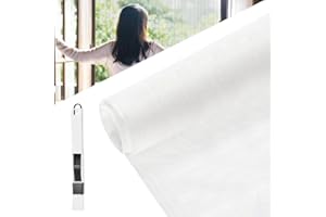 Moustiquaire Buzifu pour fenêtre 120x600 cm - Vendu au mètre - Fibre de verre - Nettoyage inclus - Protection contre les moustiques