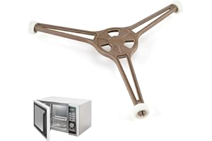 QNENEAM Mikrowelle Drehteller Stützständer, Mikrowellen Drehkreuz Plattenspieler, Tablett in Form eines Dreiecks, Microwave Plattenhalter mit 3 Rollen, Microwave Dreieckshalterung für 24,5 cm Drehteller
