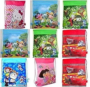 Royals Multicolour Printed Kids Haversack Bags Pack of 12