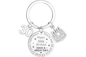 BESPMOSP Birthday Keyring Happy Birthday Gifts For Women Men 13th 16th 18th 30th 40th 50th 60th 70th Gifts For Daughter Son Dad Mum Nanny Nana Grandma Best Friends