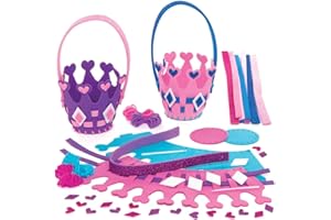 Baker Ross Kits de panier à tisser couronnes de princesse (Paquet de 4) - Loisirs créatifs à thème